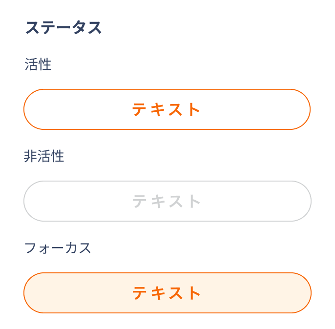 セカンダリーボタン